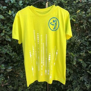 ZUMBA Music Dance Zwag‼️neon green/yellow SS shirt